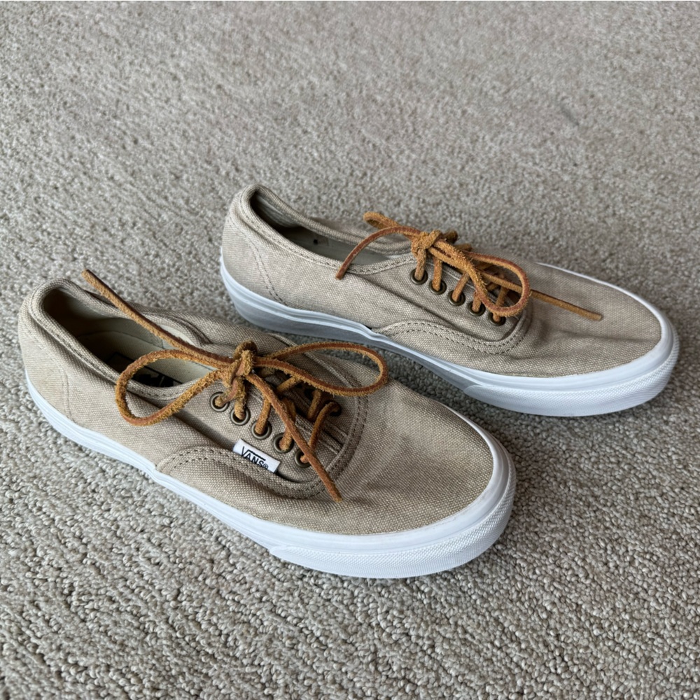 Vans Beige Canvas Sneakers